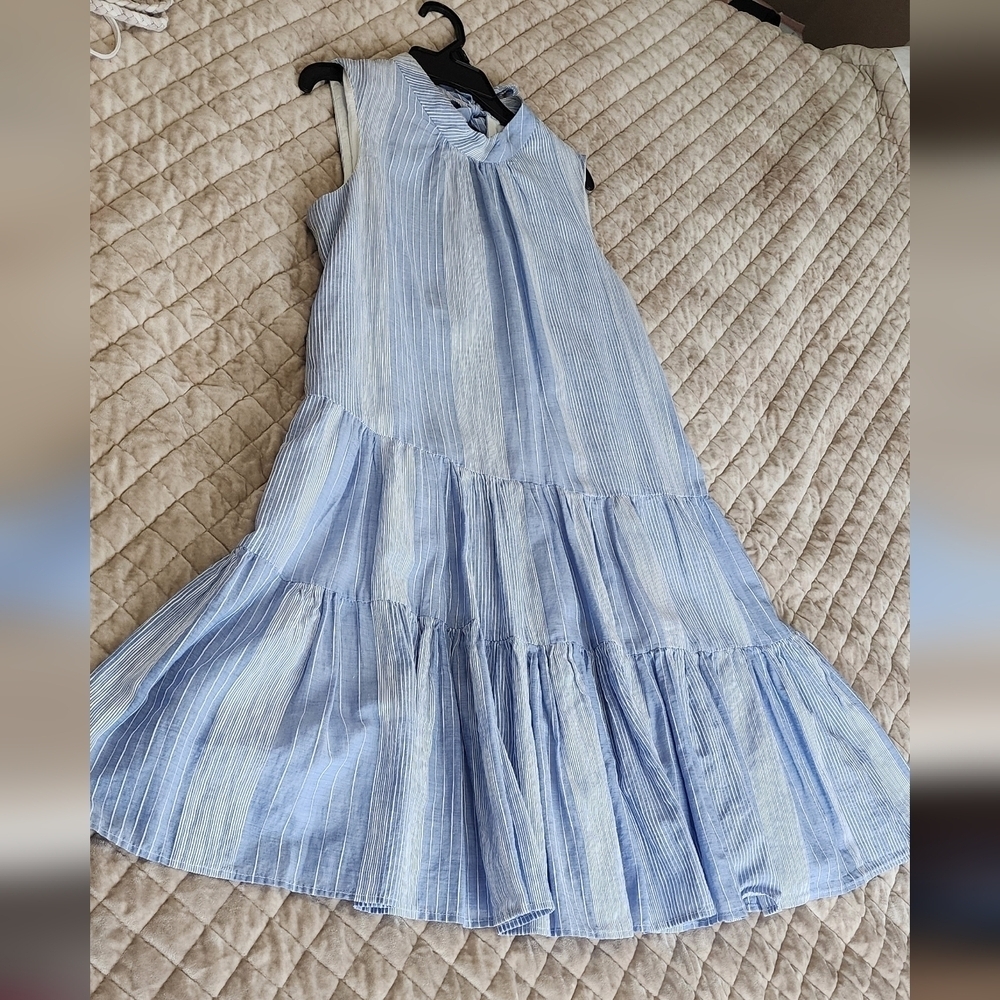 Calvin Klein Light Blue Striped Garment